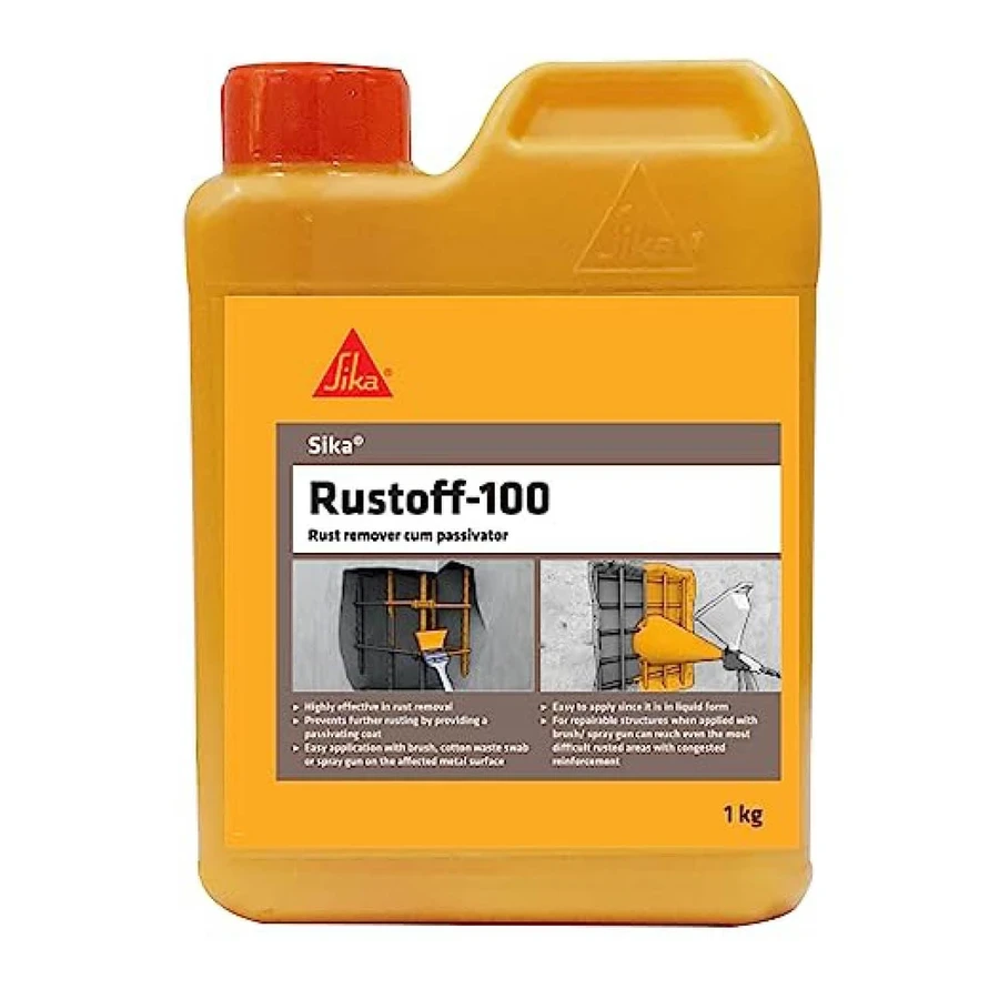 Sika Rustoff 100 1kg Rust Remover & Passivator | Clear Liquid Formula | Professional Grade Steel Surface Treatment