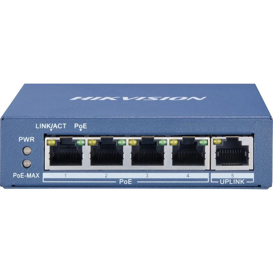 Hikvision DS-3E0505P-EM / DS-3E0510P-EM Gigabit PoE Switch | 4-8 PoE Ports | Gigabit SFP Uplink | 6KV Surge Protection | Metal Shell