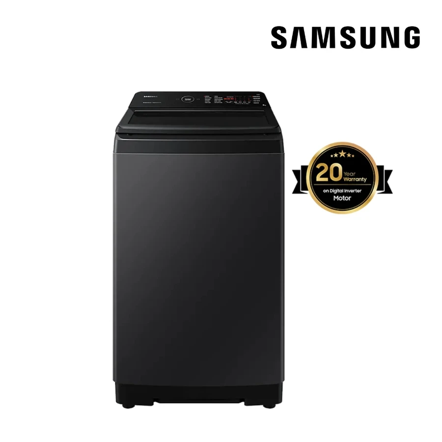 Samsung WA80BG4545BVIM 8Kg Top Load Fully Automatic Washing Machine | Eco Bubble™ | Super Speed | Versailles Grey | Black Carved Door