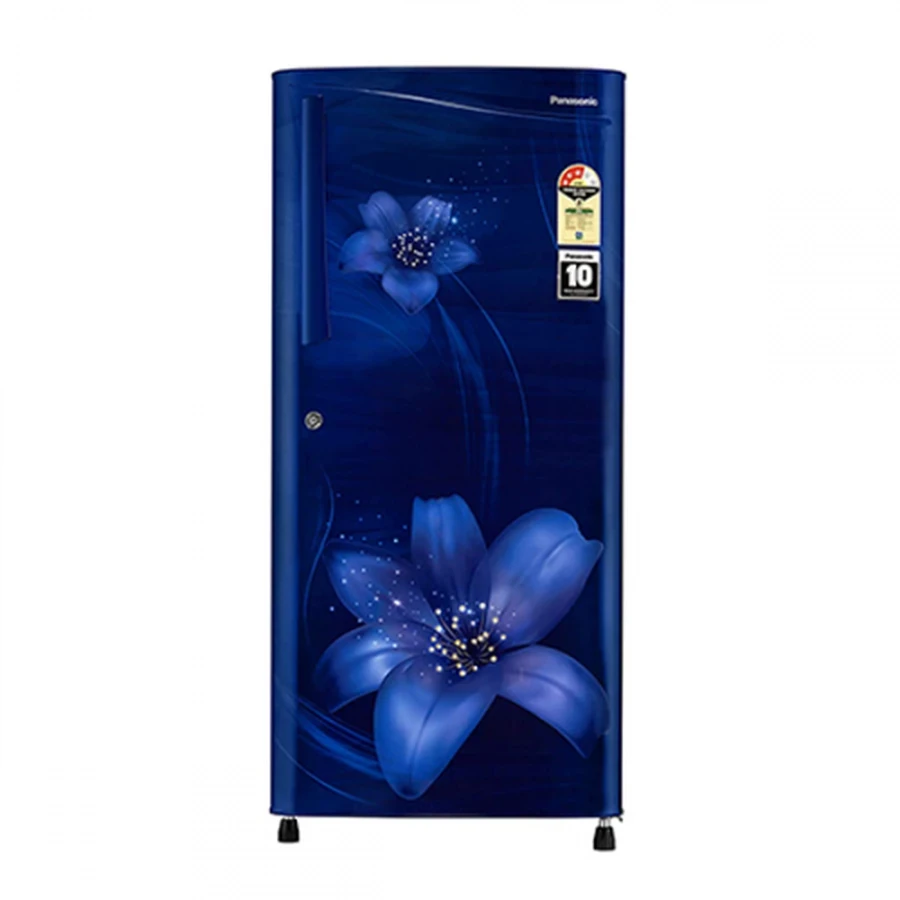 Panasonic NR-A201BEAN 197 Litre Single Door Refrigerator | Smart Cooling | Stabilizer Free Operation | Floral Blue with External Handle