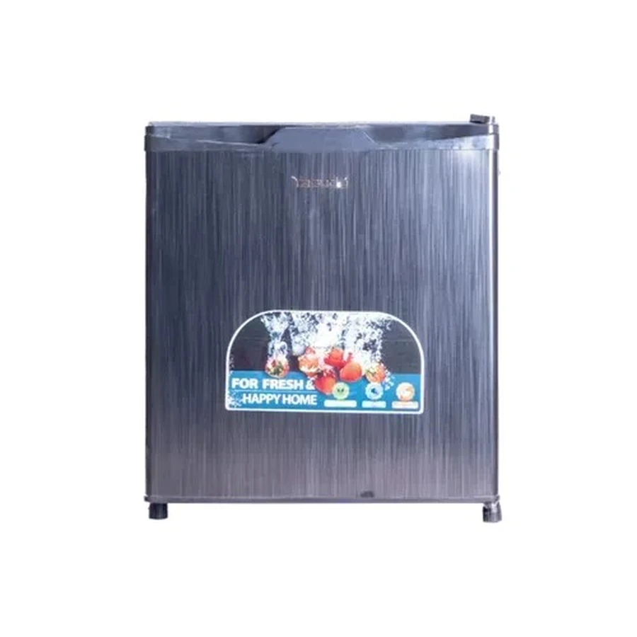 Yasuda YSGS60SH 60 Litre Single Door Refrigerator | Silver Hairline Finish | A++ Energy Saving with Toughened Glass Shelves & Low Noise Operation