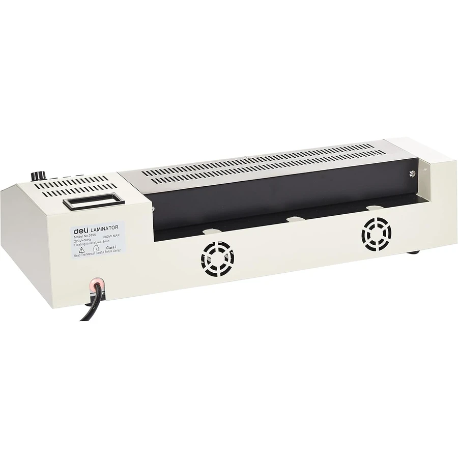 Deli E3895-EU Professional Pouch Laminator - A3 Paper Size, 2 Roller System, Heavy-Duty Grey Black Finish (14.4 Kg)