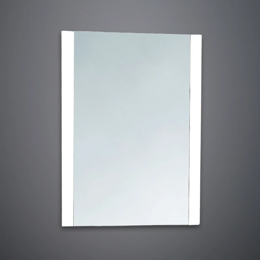 TOYO 9321 Silver Mirror - 600 x 450 mm (18 x 24 Inch), White Color with Decorative Glass Strip