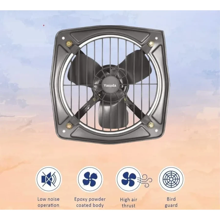 Yasuda High Speed Exhaust Fan Series (YS-ET06/09 /12) | 2400 RPM Powerful Motor | Metal Blades | Silent Performance