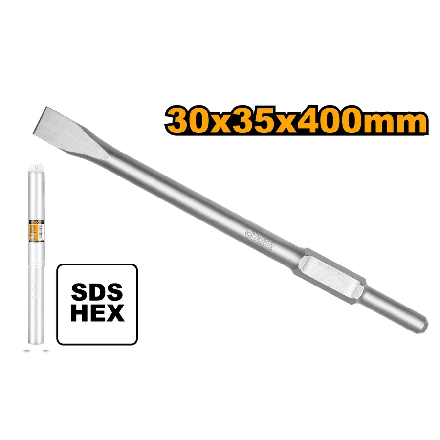 Heavy-Duty Hex Flat Chisel | DBC03440012 | 30mm x 400mm x 40mm