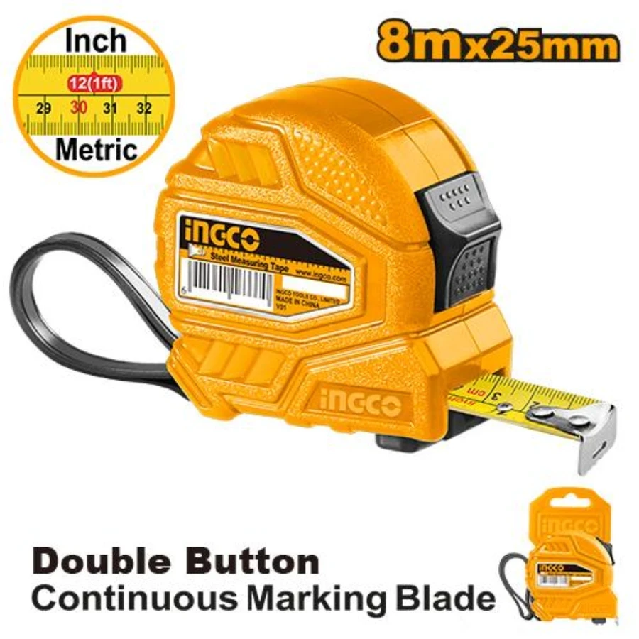 Professional Steel Measuring Tape | HSMT26825 | 8-Meter Heavy-Duty Series