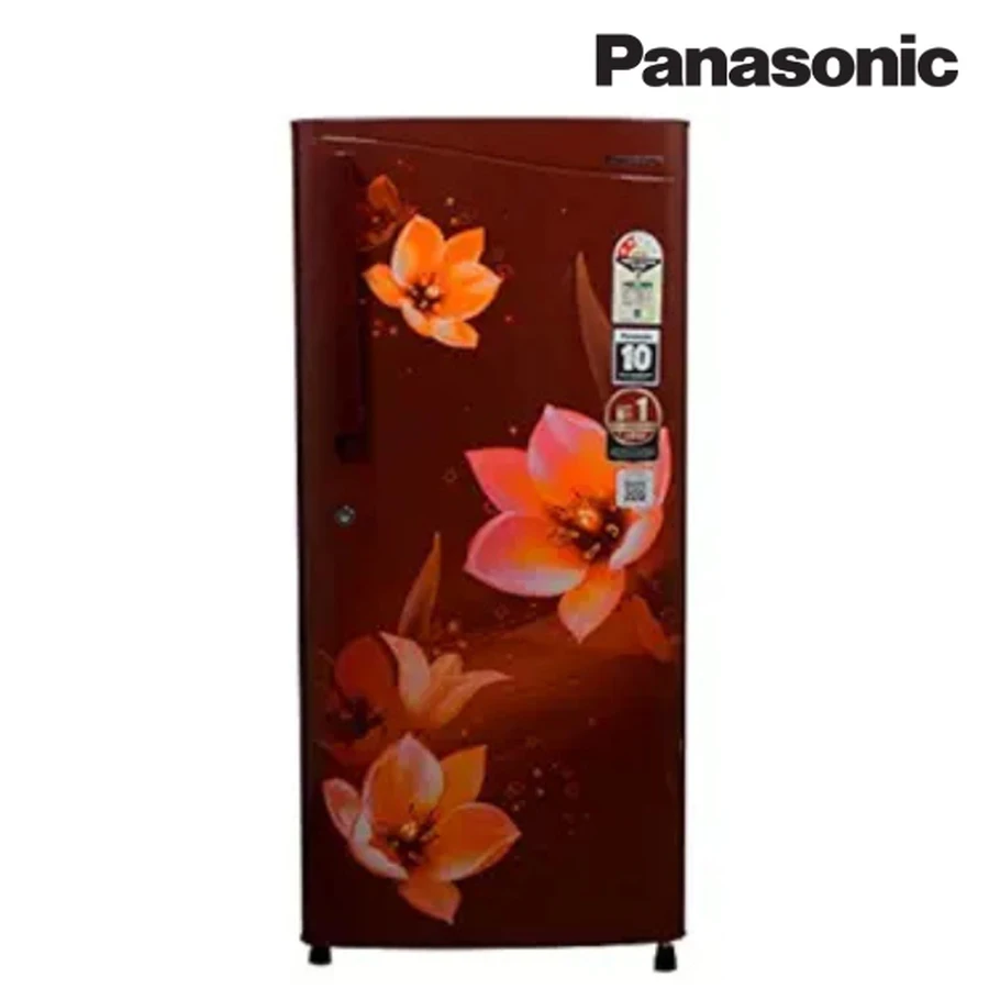 Panasonic NR-A222BFRX 220L Single Door Refrigerator | Smart Cooling Technology | Stabilizer Free Operation | Becky Flower Wine Finish
