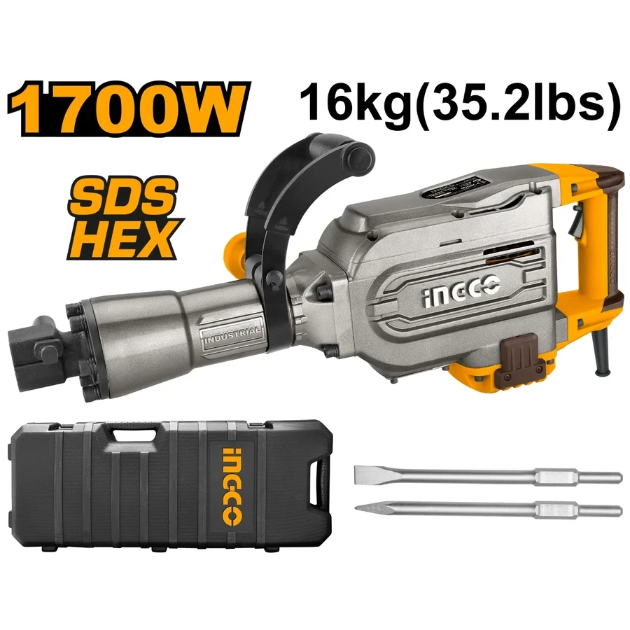 Demolition Breaker | PDB17008 | 1700W | 16kg Heavy-Duty Industrial Jackhammer