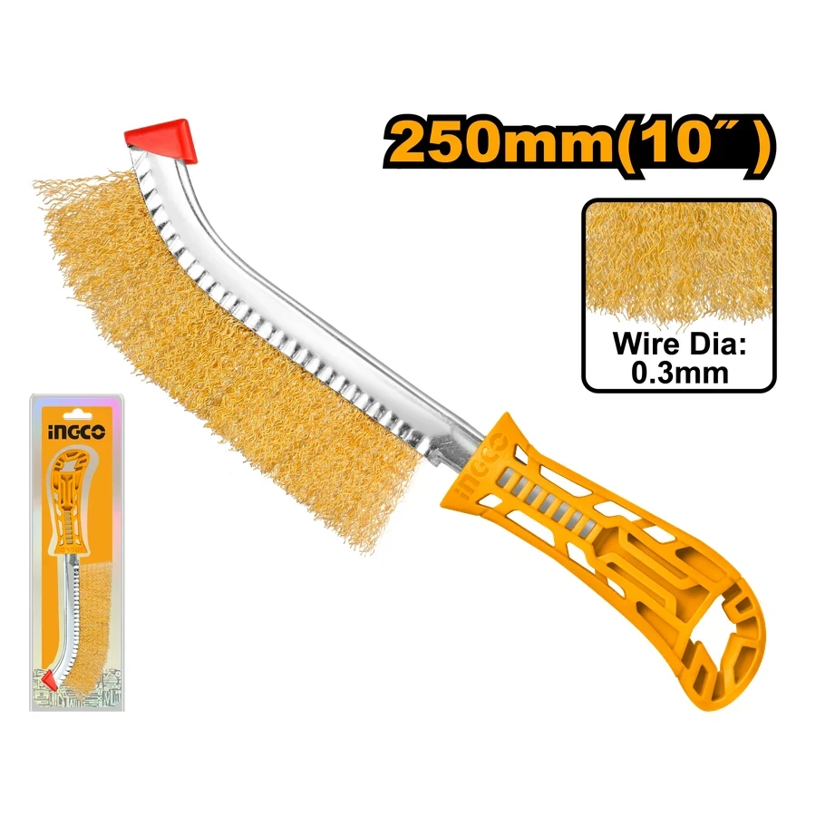 Heavy-Duty Wire Brush | HWB02250 | 250mm (10") | Multi-Purpose Cleaning & Descaling