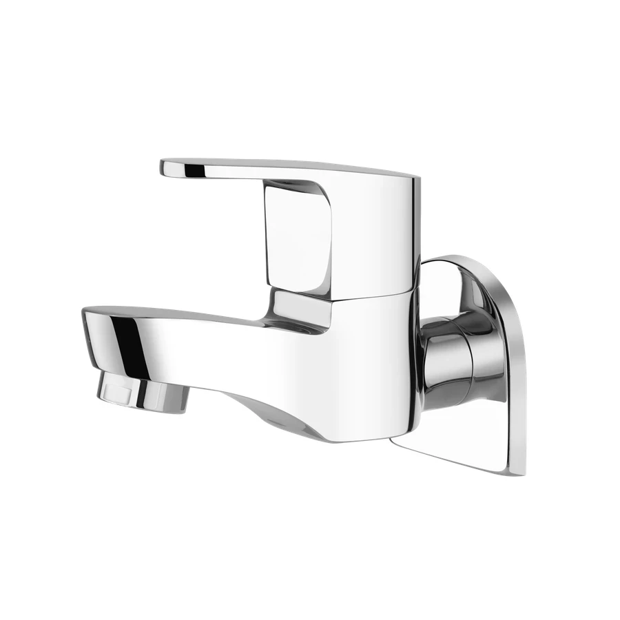 TOYO EM-51201 Classic Bib Cock - 3/4 Inch, Wall Mounted, Premium Brass, CP Chrome Finish