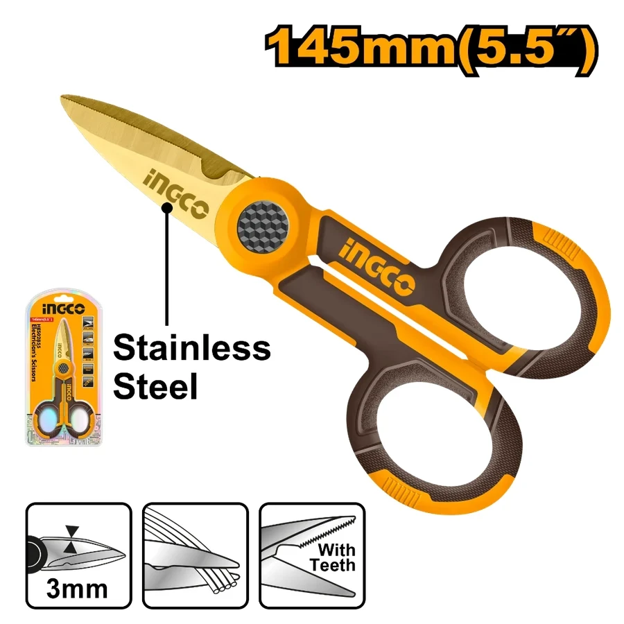 Electrician's Scissors | HES02855 | 145mm (5.5") | Professional Stainless Steel
