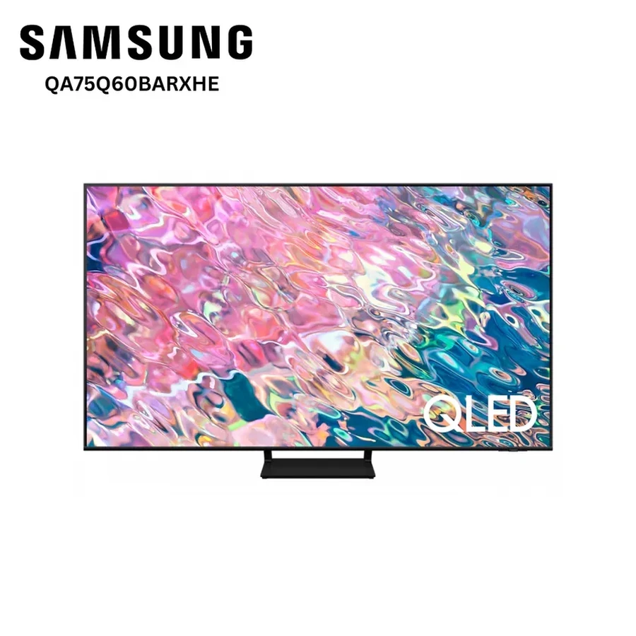 Samsung QA75Q60BARXHE 75" QLED 4K Smart TV | Quantum Dot Color | 3840 x 2160 Resolution | Black Finish | Smart Hub