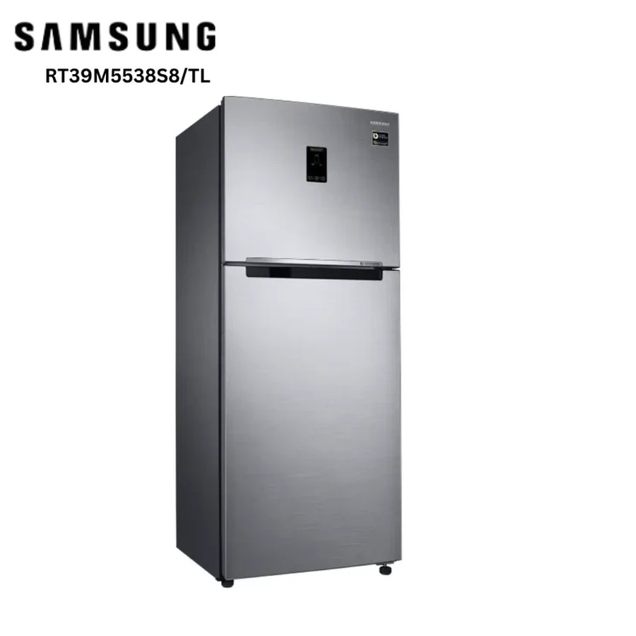 Samsung RT39M5538S8/TL 394L Top Mount Freezer Refrigerator | Twin Cooling Plus | Digital Inverter Compressor | Frost Free | Silver