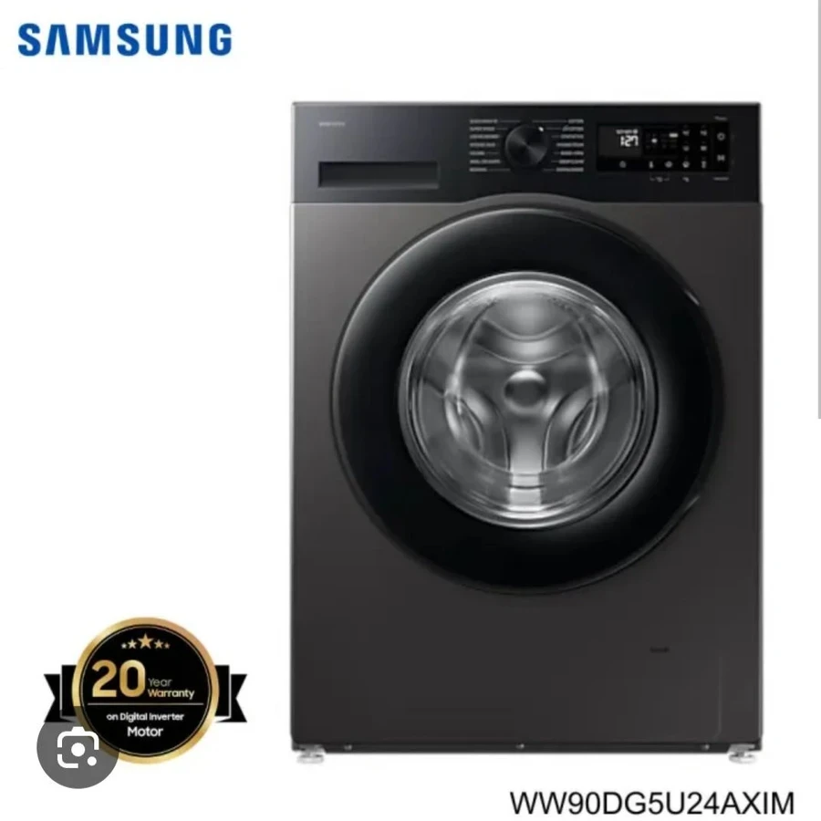 Samsung WW90DG5U24AXIM 9kg Front Load Washing Machine | AI Ecobubble | Super Speed 39min | WiFi Smart Control | AI Energy Mode | Inox
