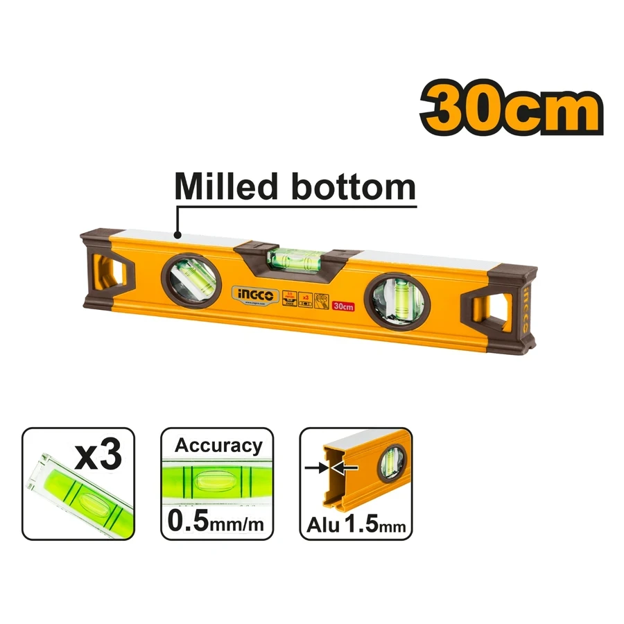 Professional Spirit Level | HSL08030 | 30cm Precision Series