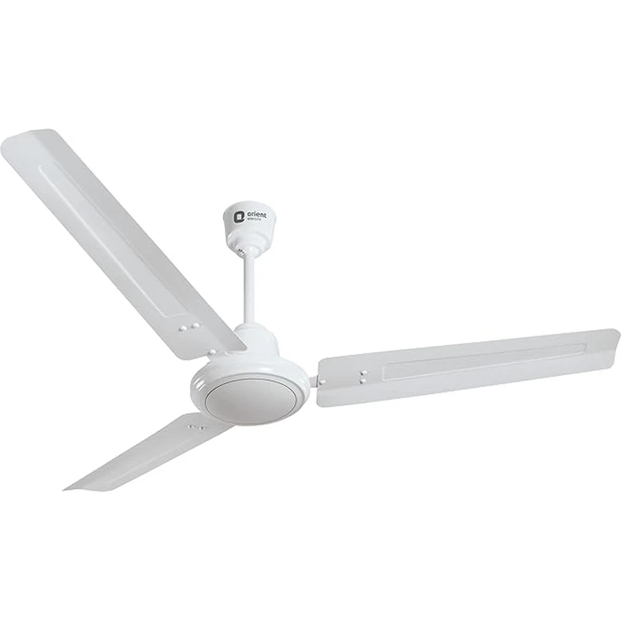 Orient New Air Ceiling Fan 58 Watts | 48-Inch Sweep | Durable Aluminium Blades | Push Button Control | White & Brown