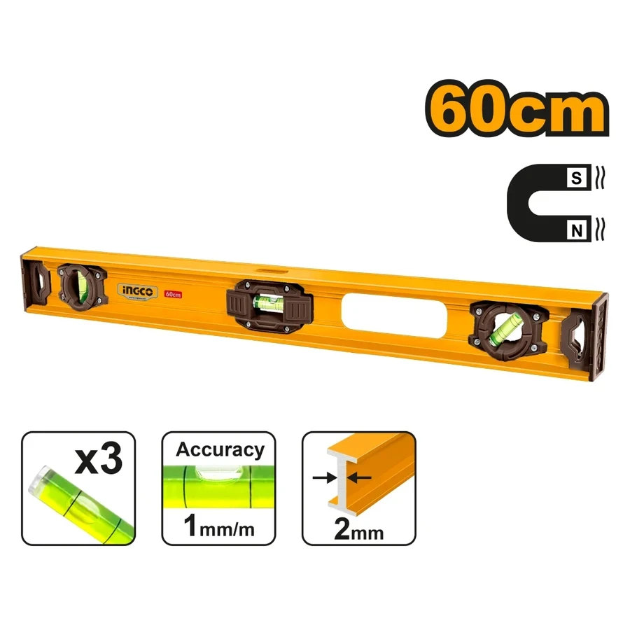 Professional Magnetic Spirit Level | HSL28060 | 60cm Heavy-Duty Series