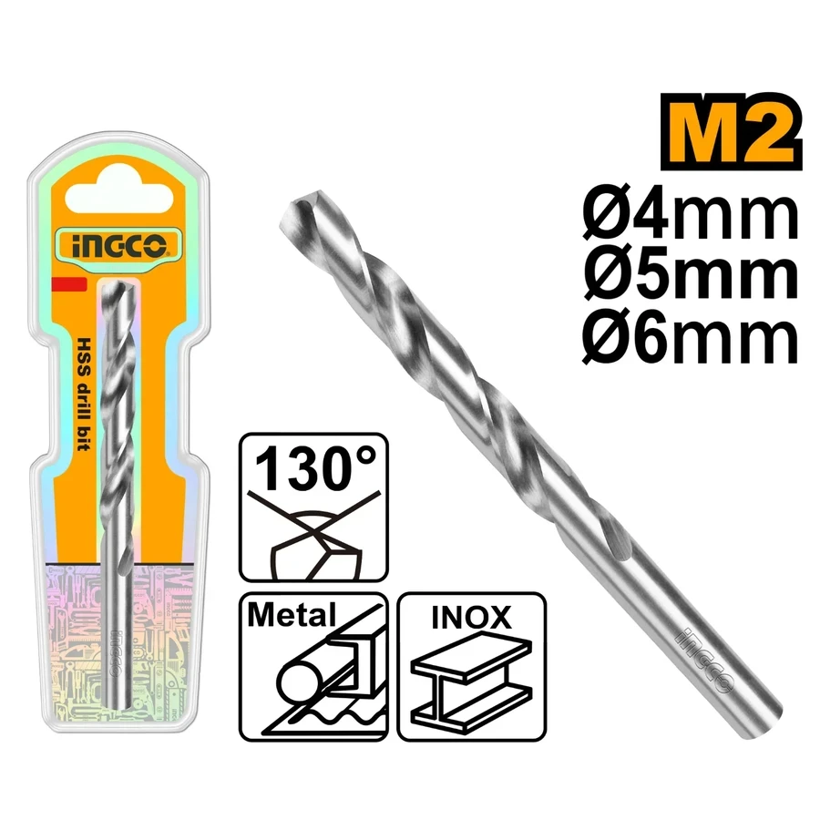 M2 HSS Twist Drill Bits | 4mm, 5mm, 6mm | Precision Industrial Series