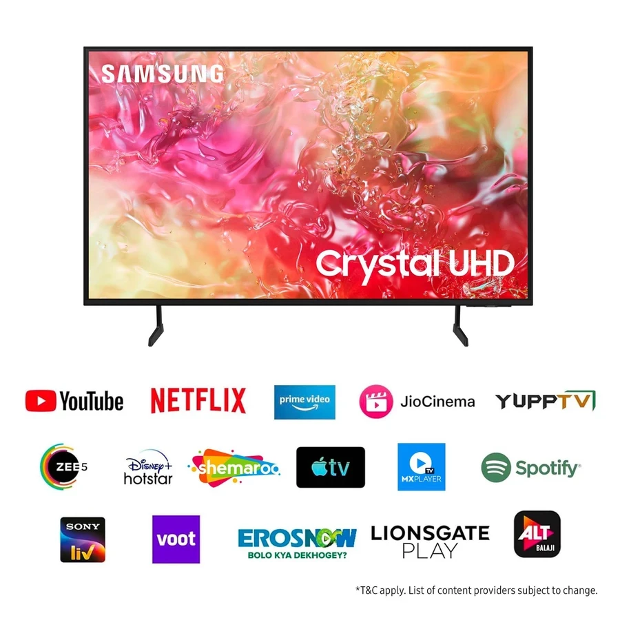 Samsung UA55DU7700RSHE 55" 4K Smart TV | Crystal Processor 4K | AirSlim Design | SolarCell Remote | HDR+