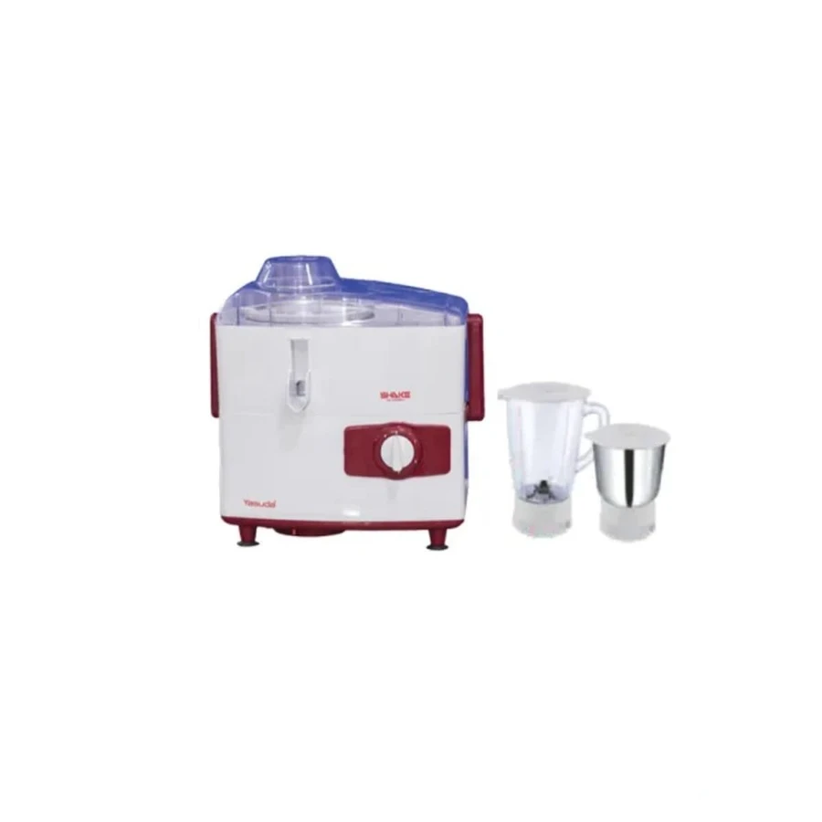Yasuda YS-JMGB01 Juicer Mixer Grinder - 500W Heavy-Duty 100% Copper Motor, 304SS Stainless Steel Blades, and Detachable Pulp Collector (Red & White)