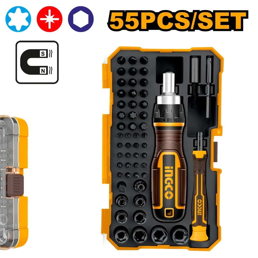 Professional 55 Pcs Screwdriver Bits Set | HKSDB0558 | Industrial Maintenance Kit