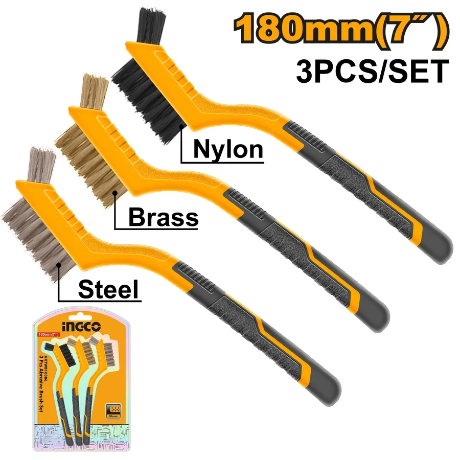 Professional 3PCS Abrasive Brush Set | HKTWB10306 | Versatile Cleaning Kit