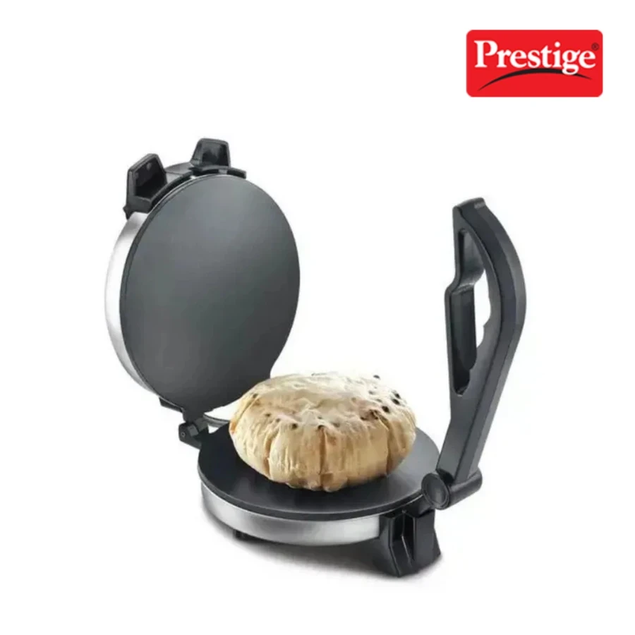 Prestige 41034 PRM 5.0 Roti Maker | Curved Plate Design | 900W Power | Granite Non-Stick Coating | Silver & Black