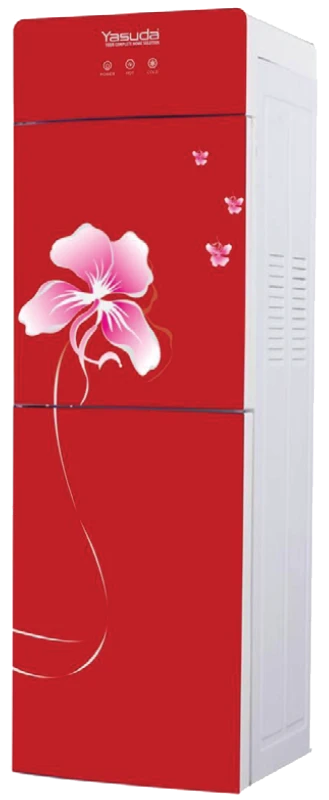 Yasuda YS-HNC25SC Hot & Cool Water Dispenser - R134a Compressor Cooling, Safety Lock, Stainless Steel Tank, and Integrated Storage Cabinet