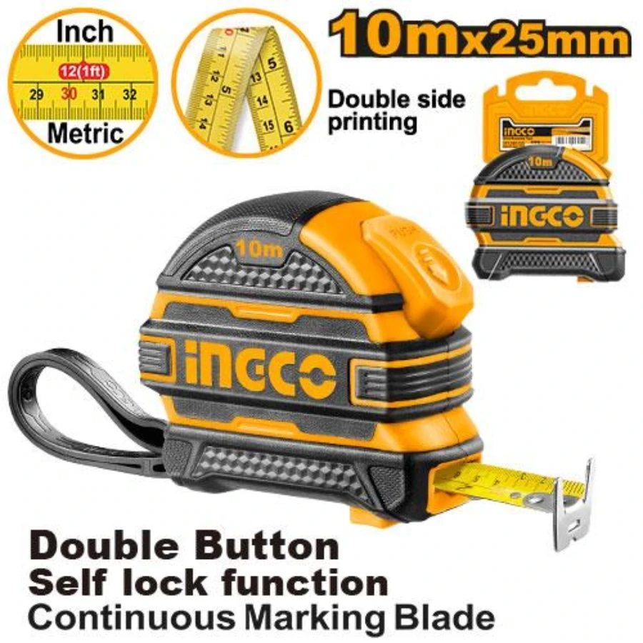 Professional Steel Measuring Tape | HSMT081025 | 10m Heavy-Duty Series