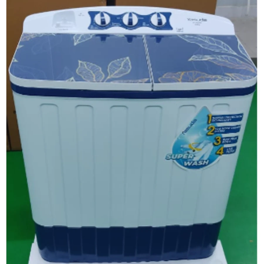 Yasuda YS-SGG80 8.0 KG Semi-Automatic Washing Machine | Blue | Strong Pulsator | Air Dry & Collar Scrubber