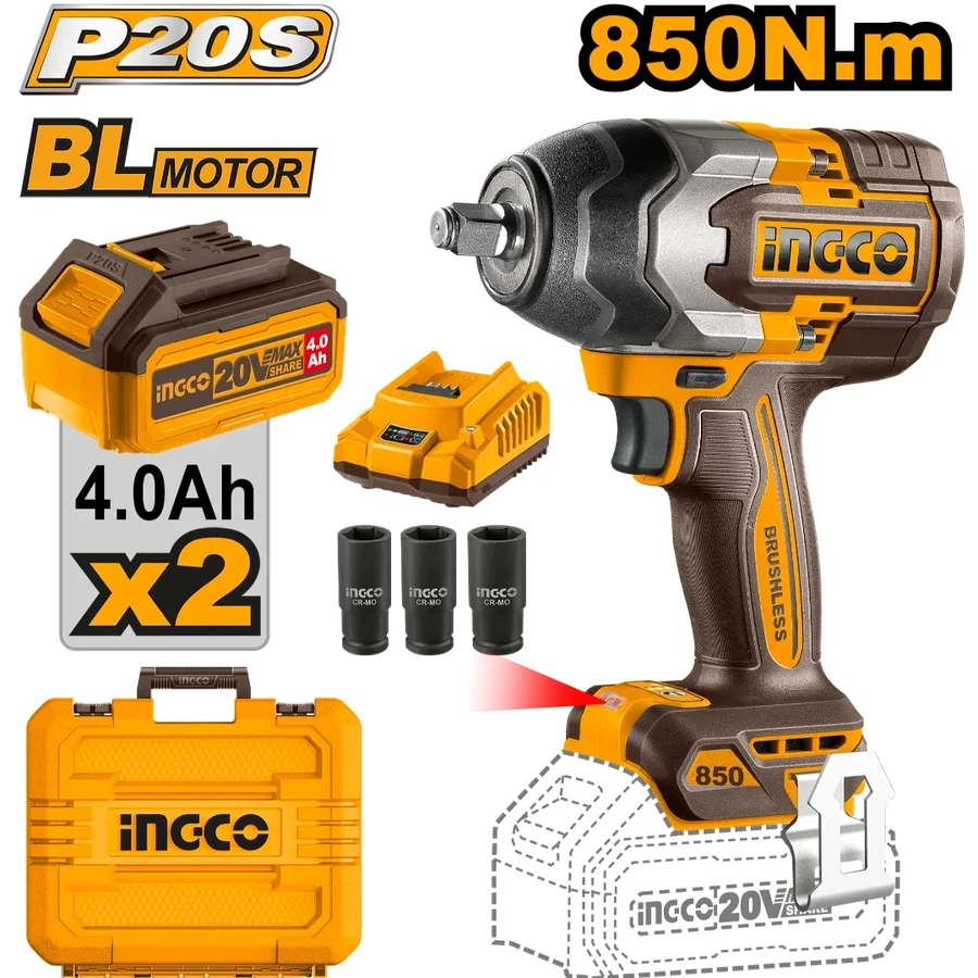 Cordless Impact Wrench | CIWLI2085 | 20V Max | 1000Nm Ultra High-Torque Industrial King
