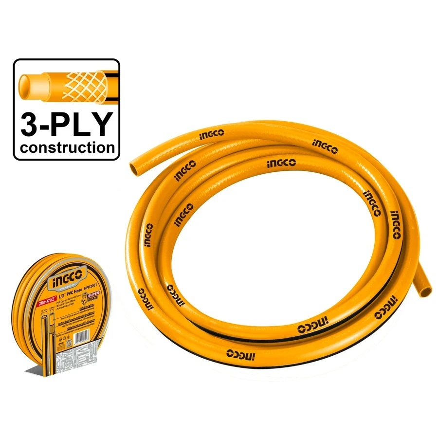 INGCO 1/2" PVC Opaque Light Duty Garden Hose | 300psi | HPH2001 (2m to 20m)