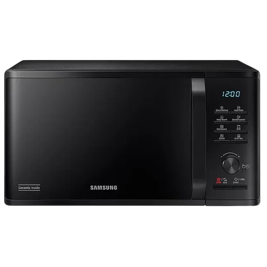 Samsung MG23K3515AK/TL 23L Grill Convection Microwave Oven | Ceramic Enamel Cavity | Quick Defrost | Deodorization | Black