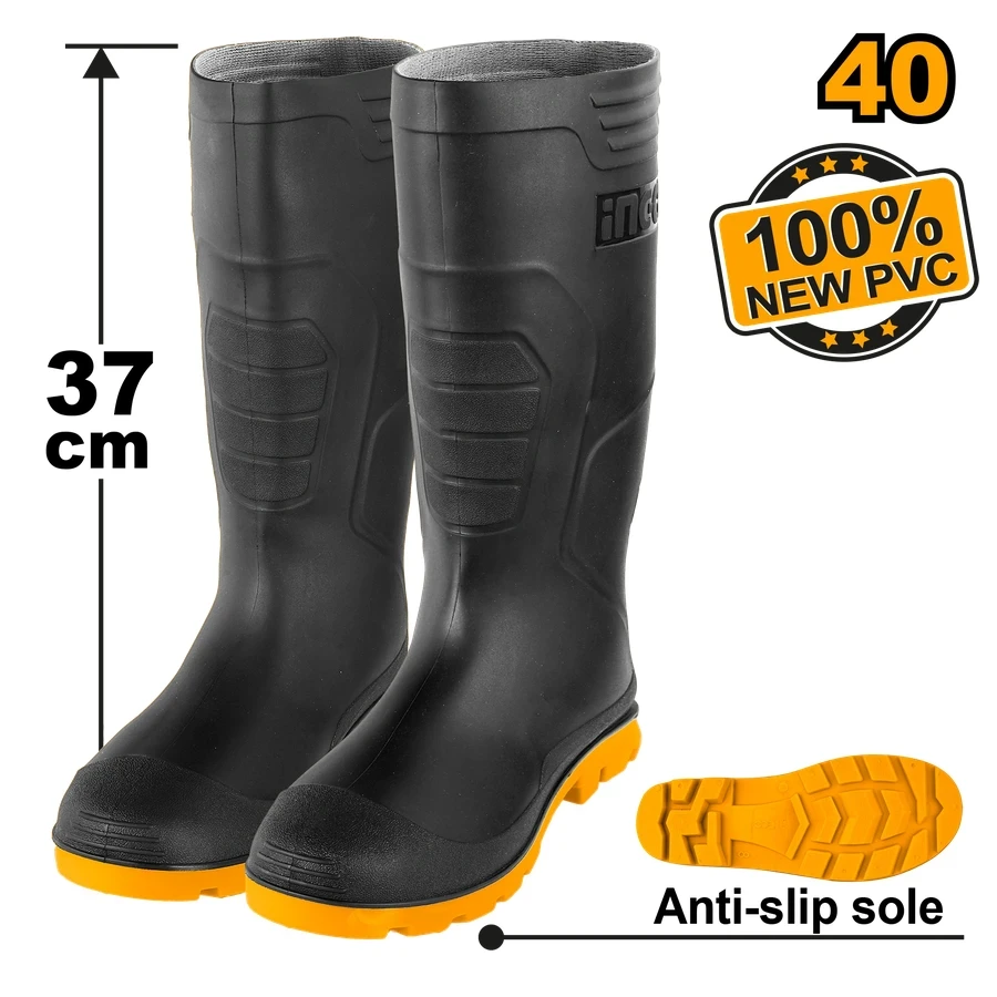Professional Industrial Rain Boots (Size 40) | SSH092LYB40 | Heavy-Duty PVC Series