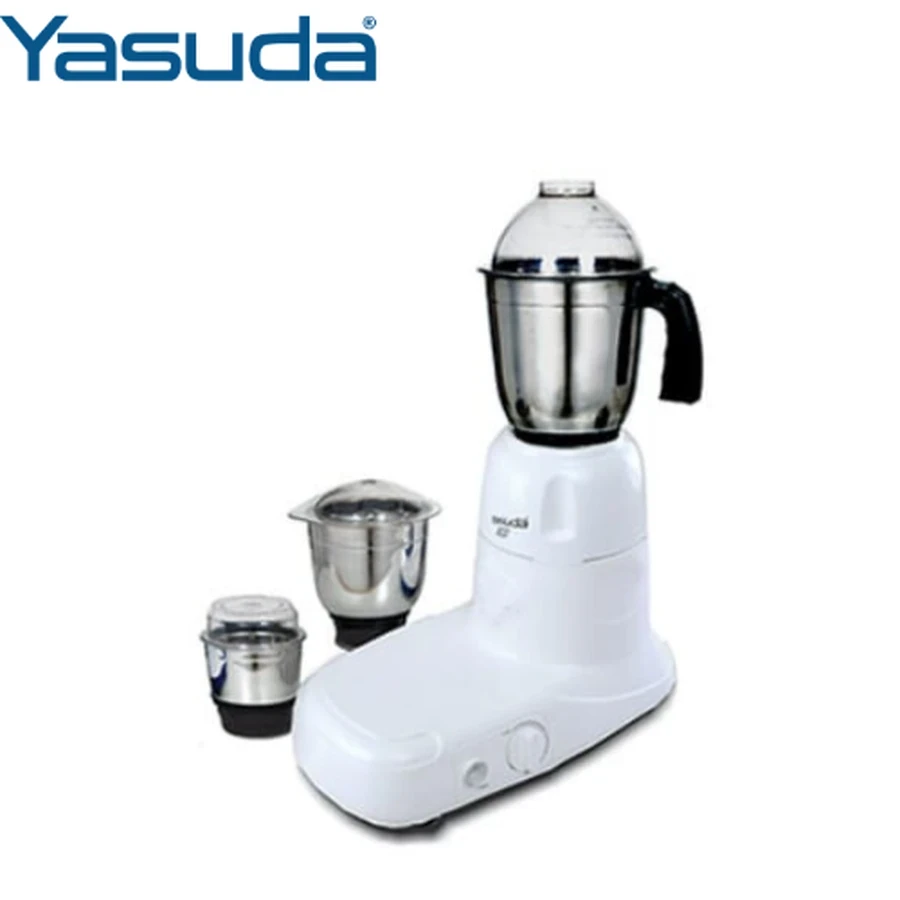 YASUDA DELUXE YS-3037 3 Jar Mixer Grinder - 550W Turbo Motor, Energy Saver, Flow Breaker Jars, Auto Cut Off