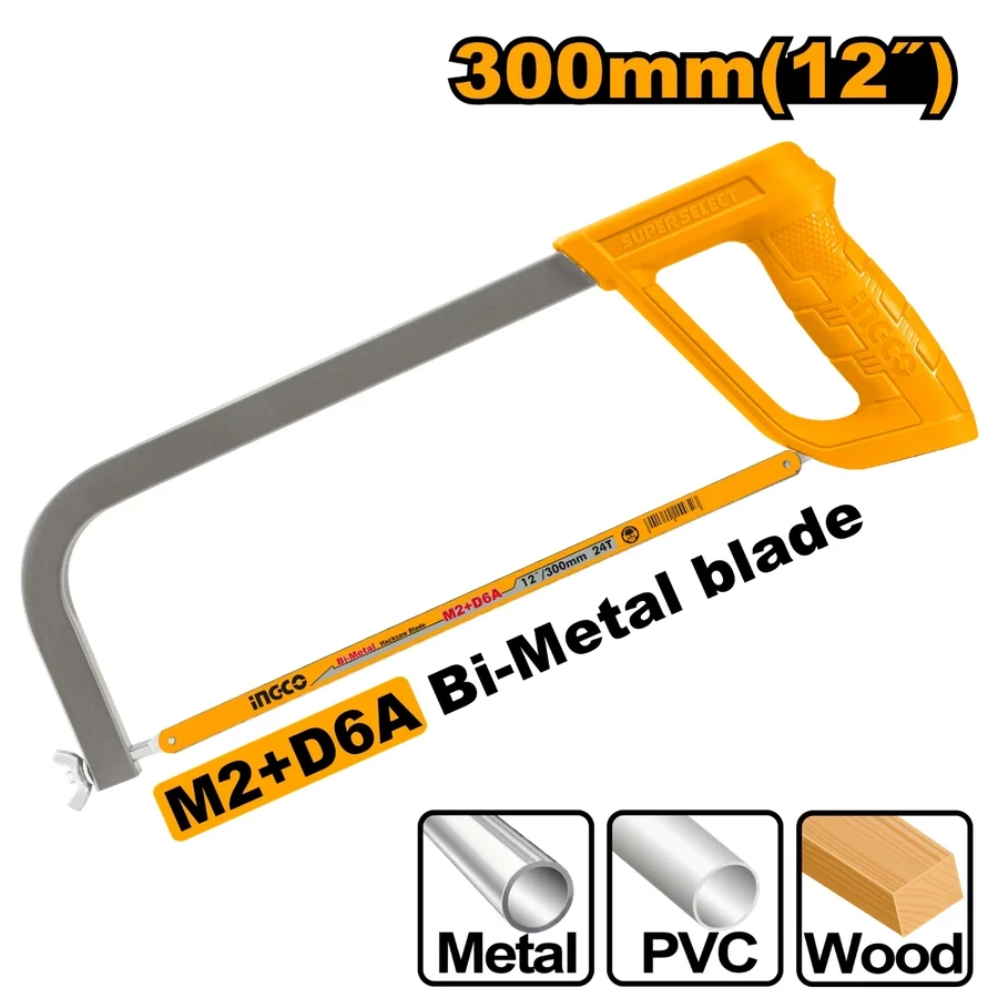 Professional Hacksaw Frame | HHFS3058 | 12" (300mm) | Bi-Metal Blade Included