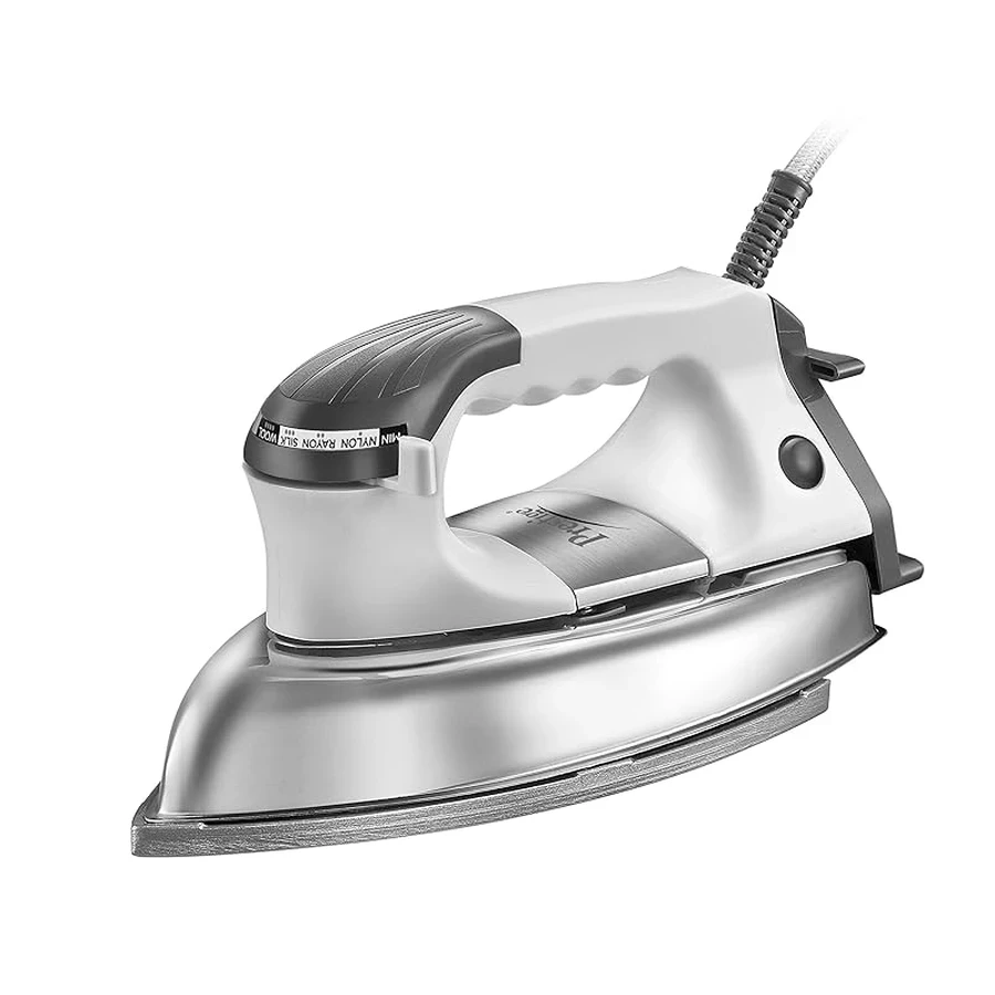 Prestige Magic Dry Iron PDI06 41769 | Heavy Weight Body | Greblon Coated Non-Stick Soleplate | 1000 Watts | ISI Certified | White