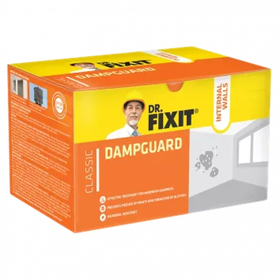 Dr. Fixit Dampguard Classic | 500g & 1kg | Water-Based Epoxy Waterproofing | Anti-Fungal Coating