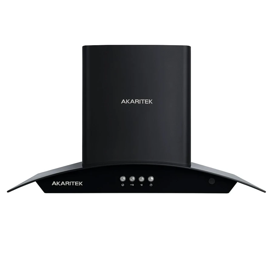 Akaritek 900mm Auto-Clean T-Shaped Kitchen Chimney | SS Cone Filter & High Suction | Touch & Sensor Control | AK-C90T1