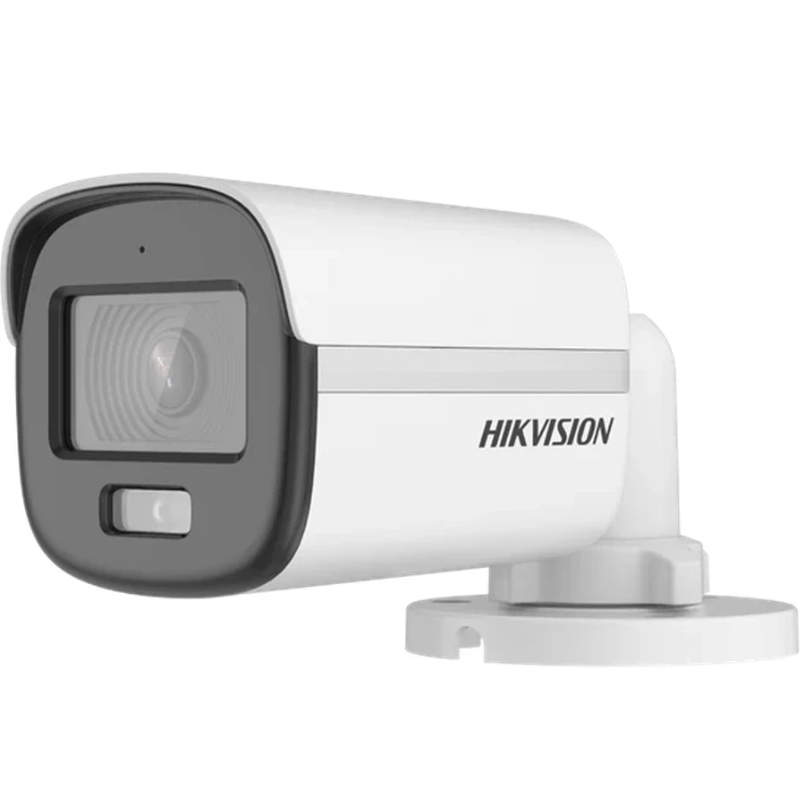 Hikvision 2MP ColorVu Outdoor Bullet Camera | 24/7 Full Color | Built-in Mic | Audio Over Coax | DS-2CE10DF0T-PFS