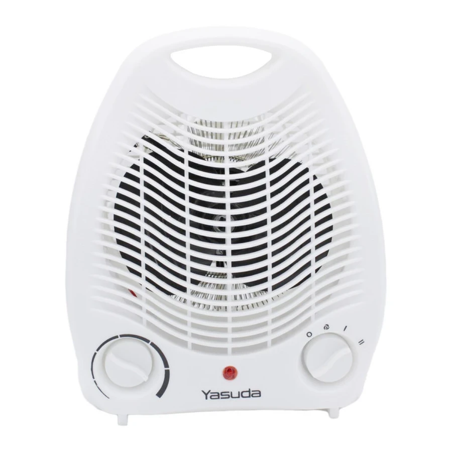 Yasuda YS-FH20 2000W Fan Heater - 2 Heat Settings, Adjustable Thermostat Control, with Auto Overheat and Tip-over Protection
