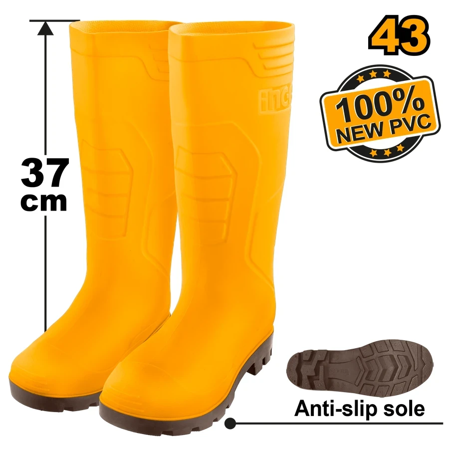 Professional Industrial Rain Boots (Size 43) | SSH092L43 | Heavy-Duty PVC Series