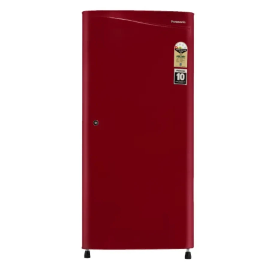 Panasonic NR-A202BURX 197L Single Door Refrigerator | Direct Cool | Fast Freezing Compartment | Interior LED Lighting | Solid Wine Red