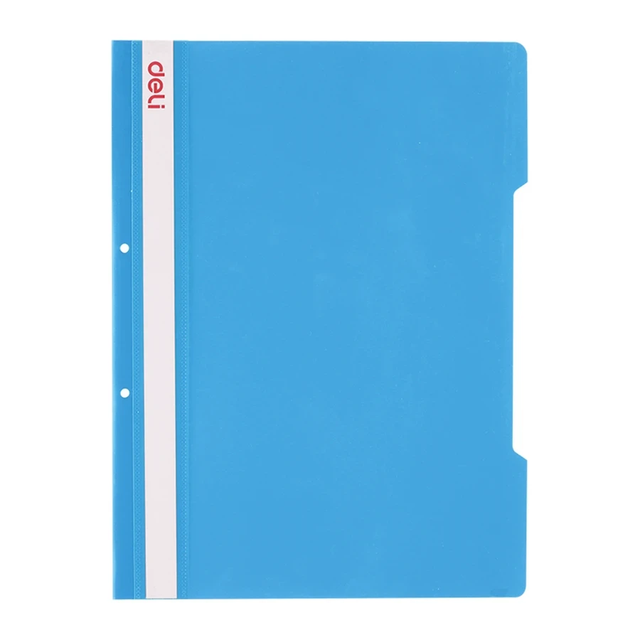 E39535 2-Hole Report File (A4) - Blue, 0.2mm PP Plastic Cover - Ideal for Bulk Filing