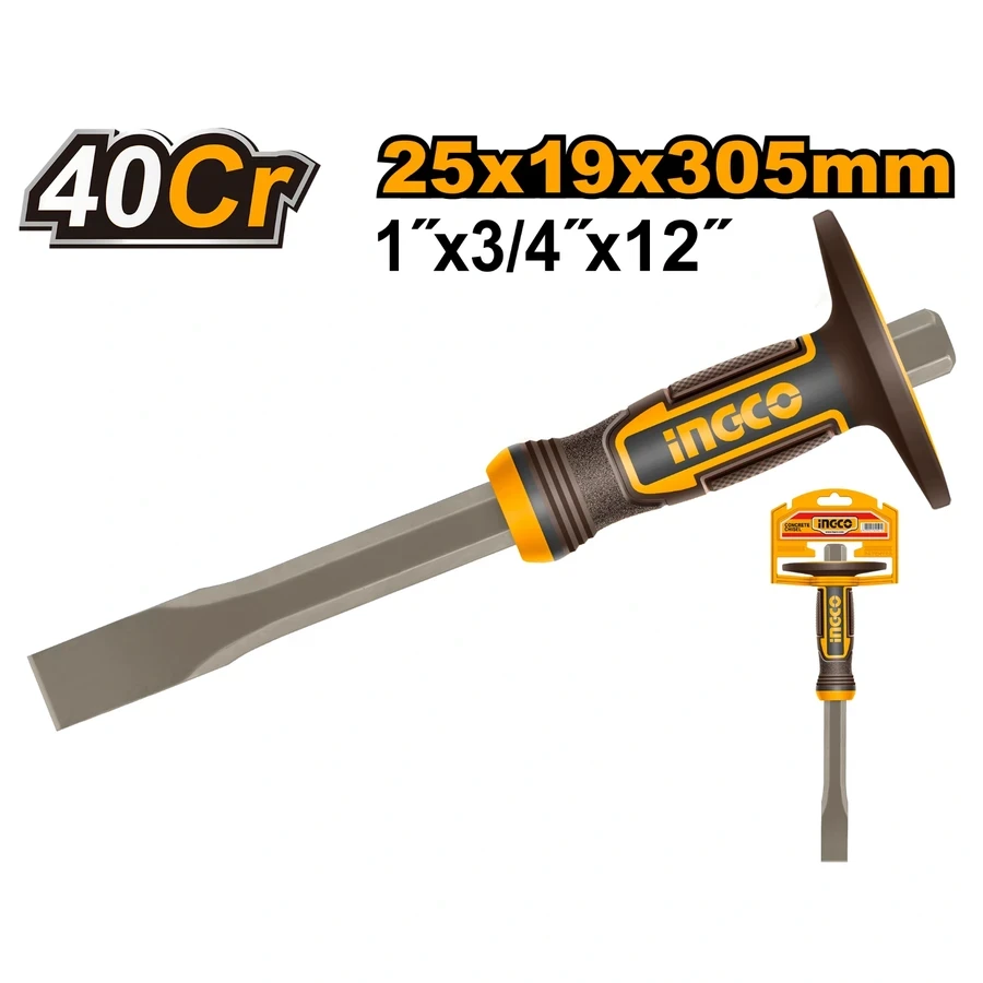 Heavy-Duty Cold Chisel | HCCL832519 | 40Cr Steel | 305mm Length
