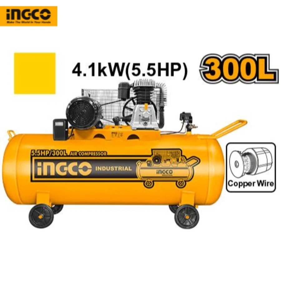 Industrial 300L Air Compressor | AC553001 | 5.5HP Three-Phase Heavy-Duty System