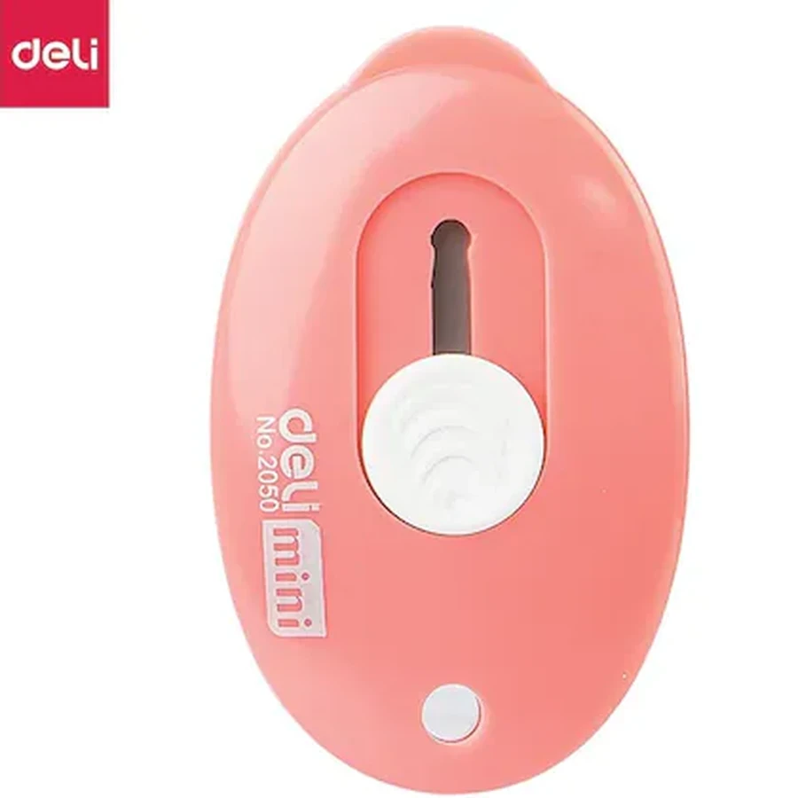 Deli E2050 Compact Utility Cutter Knife - Hard SK5 Steel Blade, Retractable Safety System, Portable Design