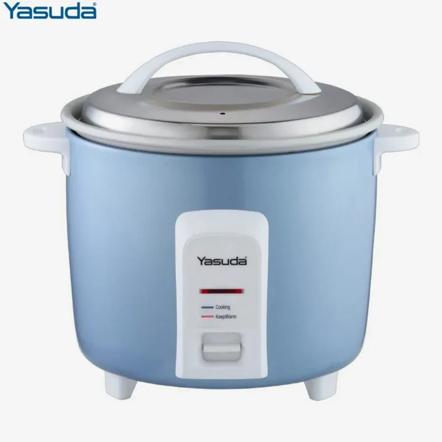 Yasuda YS-1000/1800P (1.0L) & (1.8L) Automatic Drum Rice Cooker | Japanese Design Ferro Technology | Anodized Pan | Light Blue & Silver
