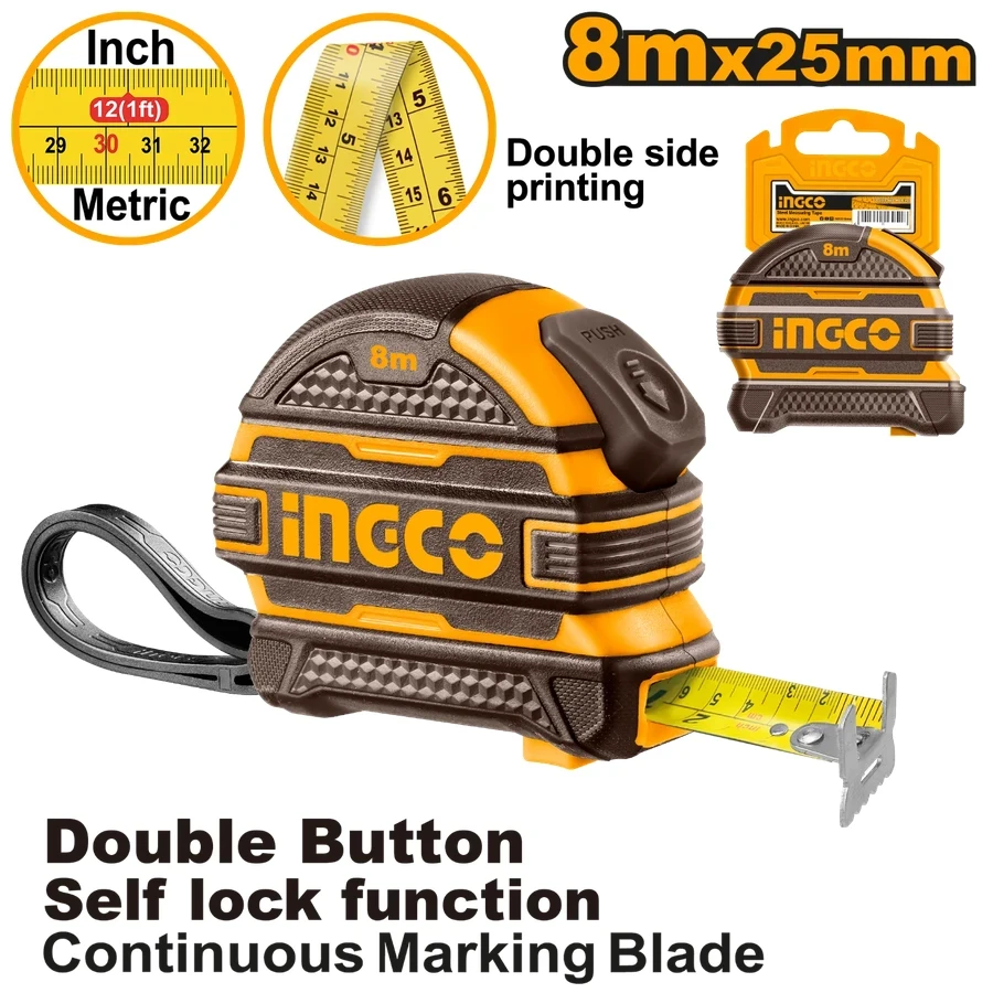 Professional Steel Measuring Tape | HSMT08825 | 8-Meter Heavy-Duty Series