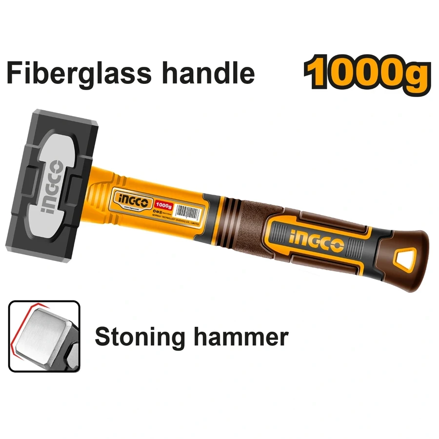 Professional Stoning Hammer | HSTH81000 | 1000g (1kg) | Fiberglass Handle